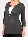 Motherhood Maternity: 3/4 Sleeve 1 Button Closure Maternity Cardigan