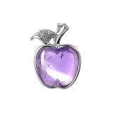 10 MM X 10 MM Gorgeous Amethyst Gemstone Sterling Silver Apple Pendant