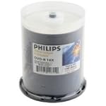 100 Philips 16X DVD-R 4.7GB Silver Inkjet Hub Printable