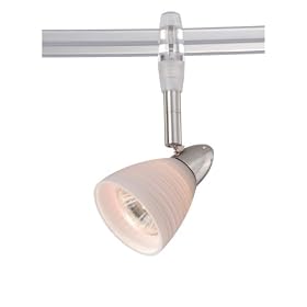 Euro Rail - 1 Light Low Voltage Track Spot Lighting Fixture - Brushed Nickel - White Wiped... by Vaxcel Lighting