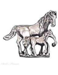 Sterling Silver 3D Equestrian Horse Colt Brooch Lapel Pin