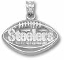 Pittsburgh Steelers Sterling Silver ''STEELERS'' Pierced Football Pendant