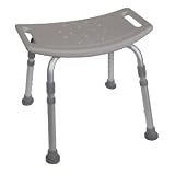 Drive Medical Deluxe Aluminum Bath Bench without Back, White