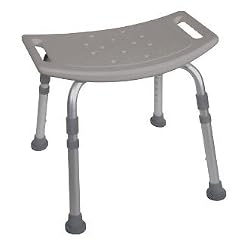 Drive Medical Adjustable Deluxe Aluminum Bath Bench without Back, Height Adjustable
