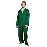 Men's Silk Twill Pajamas - The Rainforest - 100% Silk Pajamas for Men; Luxury Valentines Day Gifts for Him by TexereSilk