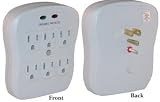 Surge Protector 6 Outlet Plug in MOV 540 Joules, with Phone Protection