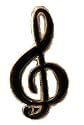 Miniature Cloisonnes Treble G Clef Tie Tac Lapel Pin