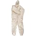 Kleenguard A80 Saranex Chemical Permeation and Jet Liquid Protection Coverall with Hood, Disposable, Elastic Cuff, Taped Seams, White, Large (Case of 12)