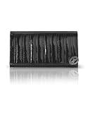 Francesco Biasia Erica - Eco-Leather and Calfskin Continental Wallet Black
