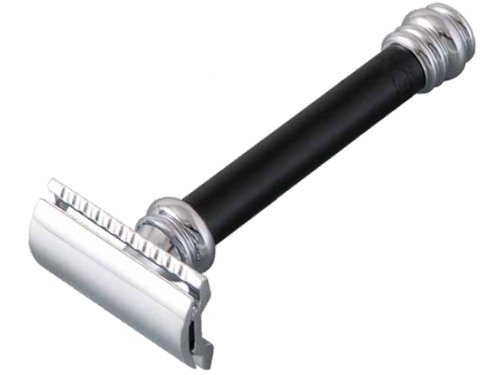 Merkur Double Edge Safety with Black Barber Pole Handle
