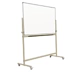 Reversible Ultra High Gloss Porcelain on Steel Free Standing Aluminum Frame Dry Erase Whiteboard surface both sides 36