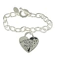 Playboy Toggle Bracelet with Tiffany Style Heart Charm #1 Playmate PLEASE RETURN TO Playboy Mansion Authentic Licensed Jewelry CPBB2631