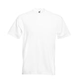 T-Shirt Super Premium von Fruit of the Loom Weiss L