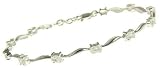 Image of Silver Ladies Fancy Cubic Zirconia Bracelet