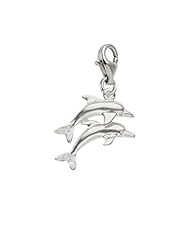 Rembrandt Charms Dolphins Charm with Lobster Clasp