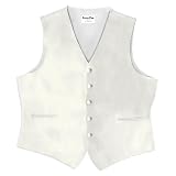Ivory Satin 5 Button Full Back Vest