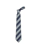 Giorgio Armani Textured Bands Jacquard Silk Tie Blue