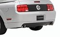 3dCarbon 2005-2009 Mustang V6 Dual Exhaust Rear Lower Skirt (unpainted) (Fits V6 Mustang with modified exhaust only)