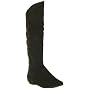 Platino "Stretch" Ladies Suedette Over The Knee Fashion Boots - Black