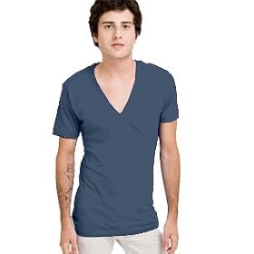 Buy American Apparel Unisex Short-Sleeve Deep V-Neck T-Shirt - DISCONTINUED ITEM BLOWOUT by American Apparel