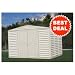 Tools & Hardware : Vinyl Storage Shed 10' x 8' Stronglasting© Woodbridge With Foundation Kit by DuraMax (00214-DM)