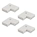 DQDF 4X 4-pins L-Shape 90 degree Right Angle Female Connector For LED RGB 5050 Flex Strip Light