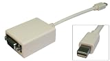 Apple Mac Mini Display Port (Male) to VGA (Female) Cable ~ Display Adapter~ Signal Converter ~ White Coloured ~ 20cm/0.2m ~ Video Output Lead ~ Display Port Adapter ~ Supports 1080p resolution