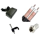 Sky/Freesat Octo LNB Satellite Kit Including Wall Bolts, Perfect for Sky HD, Sky+ and Freesat, PVR