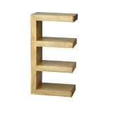 Dakota Double E Shaped Display Unit Bookcase Oak Shade