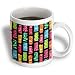 Retro 50s Humorous Island Tiki Neon Pink Lime Orange Blue - 15oz Mug