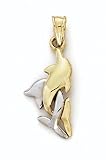 14K 2T Wrapped Dolphins - GH14832