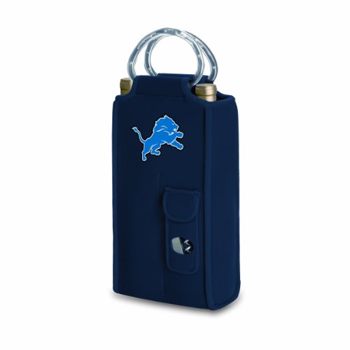 NFL Detroit Lions Metro Brunello Insulated Neoprene Two-Bottle Wine Tote with Corkscrew