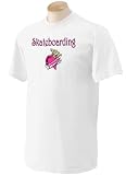 Skateboarding Princess Adult Short Sleeve T-Shirt In Various Colors & Sizes