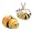 Bumble Bee Crystal Pendant Necklace W/ Velour Gift Box