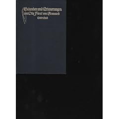 Bismarck Gedanken und Erinnerungen, Volksausgabe 2 B�nde ( komplett )., Stuttgart und Berlin. J.G.Cotta'sche Buchhandlung Nachf. 1911., 398 S. u. 406 S. Orig.- Ganzleinen. 1 Frontispiz.