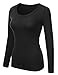 JJ Perfection Women's Long Sleeve Scoop Neck Top T-Shirt