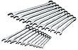SK 86224 SuperKrome 19 Piece 12 Point 6-Millimeter to 22-Millimeter Combination Wrench Set