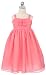 Apparel : New Ruffle Chiffon Dress ~ sz 2 to 14 Girls ~ Choice of Coral, Yellow or Aqua