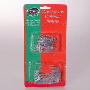 Club Pack of 150 Metal Christmas Ornament Hanger Hooks - Regular & Giant Size