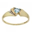 1/3 Carat Trillion-cut Blue Topaz 10K Two-Tone Gold Ring