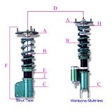 Tein (DSH00-8USS1) Super Racing Coilovers - EM1, EJ6-8 - Front: 22 KGF, Rear: 14 KGF