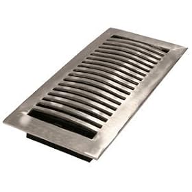 Decor Grates 4 x 8 Brushed Satin Floor Register