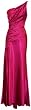 One Shoulder Satin Goddess Formal Gown Prom Dress