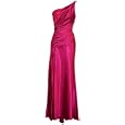 One Shoulder Satin Goddess Formal Gown Prom Dress