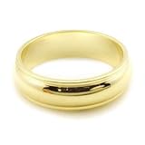 14K Yellow Gold Wedding Bands 5mm halfround edge