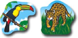 SHAPE STICKERS RAINFRST ANIMLS