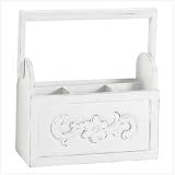 DISTRESS WOOD CUTLERY CADDY