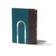 Elements Small Chrome Book Ends Mod Bookends Office