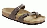 Birkenstock thongs Mayari from Birkibuc in mocca with a regular insole