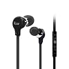 iLuv In-Ear Tangle Free Earphones with iPhone and iPod In-line Remote with Built in Microphone - Black